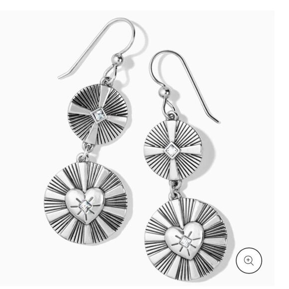 Brighton Celeste Double Drop French Wire Earrings NWT - Picture 1 of 5